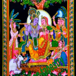 Radha Krishna seinavaip boheemlaslik India 200x150 must