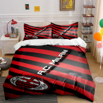 Punamustad triibud, AC Milan. Voodipesukomplektid Tekikotikomplektid Tekikotid Padjap&uuml;&uuml;rid(1 * Tekikott 2 * Padjap&uuml;&uuml;ri (tekk ei kuulu komplekti)) 135x200cm