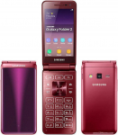 Renoveeritud Samsung Galaxy Folder2 G1650 Originaal 2 GB RAM 16 GB ROM Dual SIM 4G LTE Klapp Avatud Nutitelefon punane