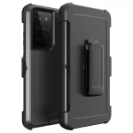3-in-1 s&otilde;jaline l&ouml;&ouml;gikindel telefoni&uuml;mbris Samsung S26 S26 Plus S26 Ultra jaoks Otter Case Karbis V&ouml;&ouml;klamber Kaitsekate For Galaxy S26&With Clip black