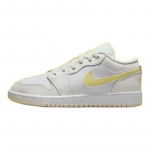 Air Jordan 1 nahast GS madalad korvpallijalan&otilde;ud valge/kollane unisex FV8486-181 40