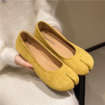Jaapani stiilis Tabi Ninja kingad Naistele Mugavad nahast lamedad kingad Split s&otilde;rgatsvarbtega mokassiinid Femme Mary Jeans Moccasins Daamide Ballerina kingad 38 brown