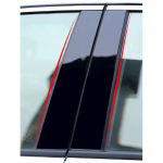 4 tk l&auml;ikivmustad auto piilarikatted ukseklaasi liistukatted Mercedes Benz VITO V CLASS W447 2016- jaoks BC piilarikleeps Glossy Black