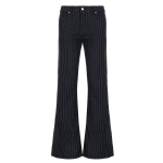 R&otilde;ivad Y2k Madala V&ouml;&ouml;koht Bootcut Teksap&uuml;ksid Naine Vabaaja Must Triibulised Denim P&uuml;ksid Streetwear Laienevad P&uuml;ksid M must