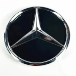 XJBIQ1 Uus Mercedes Benzi 3D Kroommust T&auml;he Logo Auto Esiv&otilde;re Embleem Mercedes Benzi W205 W212 W207 A B C E SLK GLK CLA CLS 8OH jaoks black