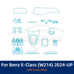 TPU Siseosa Kaitsekile Mercedes-Benz E-klassi W214 2024-2025 jaoks Kriimustusvastane L&auml;bipaistev Kleebis LHD Set must