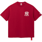 New Era &times; MLB Neoonlogo seeria New York Yankees logo &uuml;mmarguse kaelusega suvine Ameerika lai l&otilde;ige T-s&auml;rk Meeste T-s&auml;rgid Punane 14536480 S brown