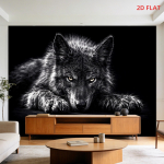 Hiiglaslik Monokroomne Hundipea L&otilde;uend Seinakunst Seinamaaling Dekoratsioon Pilt Elutuppa Kabiini Maaelu Metsloomad Kodu Dekoratsioon 150X180CM