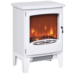 K&uuml;ttega elektriline kamin, LED-leegiefektiga elektriline kamin, 900/1800 W dekoratiivne kamin, elektriline kaminahi, valge 39 x 26 x 54.8 cm valge