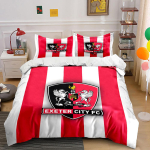 Exeter City FC Logo Disainiga Voodipesu Tekikott Komplekt Tekikott Padjap&uuml;&uuml;rid (1* Tekikott 2* Padjap&uuml;&uuml;ri, without tekikate) 135x200cm red