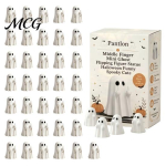 Individuaalsed kummitusekujud Mini keskmise s&otilde;rme žesti tegevad kujukesed Halloweeni kaunistusteks, Miniatuursed vaikpeo meened Kuju Astmeline alus Lauapind 40pcs