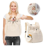 Lemmiklooma reguleeritav 30-40L Lemmiklooma reisikott Rinnakott Suur seljakoti rihm Kaasaskantav mobiilne kott Seljakott Hingav Koer Mahutavus One Size beige
