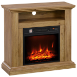 Elektriline kamin 3D leegiefektiga Reguleeritav heledus 1800 W puldiga 81,5 x 30 x 76,2 cm Pruuni puidu efektiga 81.5 x 30 x 76.2 cm
