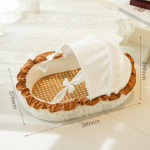 Prantsuse stiilis kassivoodi eemaldatava kattega Multifunktsionaalne lemmikloomakiik Sisekassidele Pehme pesa Briti l&uuml;hikarvaline Ragdoll French-style Cat Nest Cool Mesh white