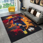 Kits M-Messi Jalgpall Spordivaip Vaip M&auml;ngutoa Magamistoa Elutoa Diivani Kodu Kaunistamiseks, Laste M&auml;nguala Vaip Libisemisvastane P&otilde;randamatt 100cm x 150cm