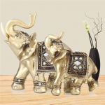Kullav&auml;rvi Elegantne Elevandi Kuju Ornament Kujuke Kodukontori Sisustus Kingitus CY S
