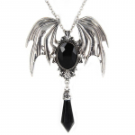 Uus gooti stiilis Halloweeni kaelakee Red Vampire Vintage nahkhiire ripats meestele ja naistele