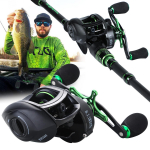 P&uuml;&uuml;girullid CNC-alumiiniumist pooli s&ouml;&ouml;darulli 13BB 8,1:1 &uuml;lekandearv P&uuml;&uuml;giratta maksimaalne takistus 8kg left reel roheline/must