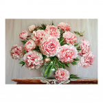 Huacani 5D DIY t&auml;ispuurteemantmaaling lilledega ristpistes tikkimismosaiik 30*40 cm