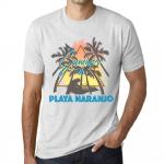 Meeste vintage T-s&auml;rk Graafiline T-s&auml;rk Summer Triangle Playa Naranjo Vintage valge XS anti-flash valge v&auml;rv
