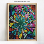 Teemantmaaling Mandala Teemanttikandid T&auml;isekraan Lilled Teemant 20X30