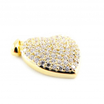 Les Tr&eacute;sors De Lily [H2610] - Pendentif Plaqu&eacute; Or 'Love Divine' blanc kuld