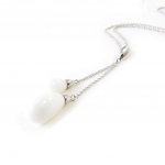 Les Tr&eacute;sors De Lily [I9894] - Collier Argent 'Eva' blanc valge