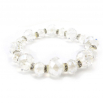 Les Tr&eacute;sors De Lily [J0603] - Bracelet Cr&eacute;ateur 'Sissi' blanc valge