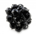 Les Tr&eacute;sors De Lily [J3605] - Bague 'Mineralia' noir - 33 mm must