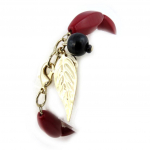 Desigual [M2368] - Bracelet cr&eacute;ateur 'Desigual' rouge dor&eacute; punane