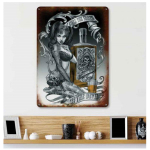 Les Tr&eacute;sors De Lily [Q7124] - Plaque m&eacute;tal r&eacute;tro 'You pay the Devil' t&ecirc;te de mort - 40x30 cm hall