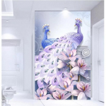Huacani DIY 5D &uuml;mmargune teemantmaaling looma paabulinnu tikandid ristpistega k&auml;sit&ouml;&ouml;na kodukaunistus 35*70 CM