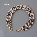 Uue moe naise k&auml;ekoti aksessuaaride osad Beež Leopard Akr&uuml;&uuml;lvaigust kett Luksuslik merevaigukarva rihm Naiste &otilde;lg Armsad siduriketid 45CM valge