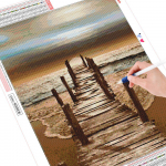 Teemanttikandid maastik DIY Kid Teemantmaal T&auml;is &uuml;mmargune mere&auml;&auml;rne pilt 20X30CM