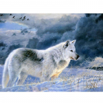 Teemantmaal Ristpistes Maastik Lumem&auml;gi Hundivaigust &uuml;mmargune puur Teemanttikandid 20X30CM