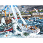 Teemanttikandid purjepaadi mere&auml;&auml;rne maastik 5D DIY teemantmaaling t&auml;is &uuml;mmargune pilt 20X30CM