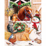 5D DIY Teemanttikandid Loomad ja lumememmed 3D teemantmaal ristpistes Mosaiikdekoor j&otilde;ulukingitus 20X30CM