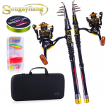 Teleskoop&otilde;ng koos 13BB spinningurullidega koos kottn&ouml;&ouml;riga, t&auml;iskomplekti tarvikud 2.4M Rod&Reel 3000