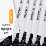 Sakura 3 tk White Highlight Pen Gelly Roll Classic Geel Ink Pliiatsid Markerid
