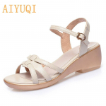 Naiste sandaalid Wedge suure suurusega suvised uued libisemiskindlad naiste rooma sandaalid kalasuu ema sandaalid naistele 35
