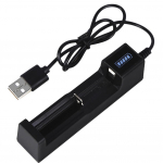 1 pesaaku USB-laadija adapter Nutikas laadimine taaslaetavate akude jaoks Li-ion 18650 14500