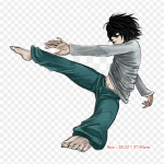 Lawliet Capoeira L Capoeira triikimisplaastrid r&otilde;ivaste plaastrid r&otilde;ivastel DIY T-s&auml;rgid soojus&uuml;lekande kleebised