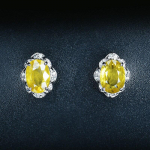 BELLA BOX Trendikas kollased tsirkoonk&otilde;rvar&otilde;ngad naistele Ear Stud pulmakihlus kristallv&otilde;lu ehted kollane