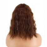 MISS WIG Naiste naturaalne l&uuml;hike laineline parukas koos Bangs Corn Perm juuksepikendustega valgete juuste kattega s&uuml;nteetilisest kiust parukapidu igap&auml;evane kasutamine