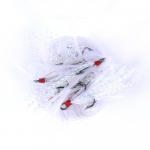 HENGJIA 20 TK metallist Jig Assist Konks 1,5 cm 0,29 G n&ouml;&ouml;riga, sulgedega tahke r&otilde;ngaga jigging lusikas soolase vee kalakonks