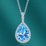 BELLA BOX Water Drop Color Treasure Ripats Kaelakee Mitmev&auml;rvilised Mood Pulma Ehted sinine