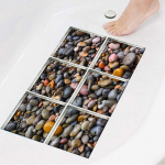 6tk munakivist vannikleebis libisemiskindel veekindel 3D efektiga isekleepuv vannitoakleebis PVC eemaldatav dekoratiivne seinamaal 15x15cm