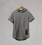 Muscleguysi br&auml;ndi meeste riided Disain l&uuml;hikeste varrukatega Slim Fit T-s&auml;rk Meeste puuvillane T-s&auml;rk kapuutsidega Fitness Gymsi kapuutsiga meeste T-s&auml;rk M