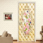 Roheline Metssild Isekleepuv uksetapeet 3D PVC Kodukaunistuse kleebis Ranna P&auml;ikesemaastiku Plakat Seinamaal Seinakleebise deurkleebis 9