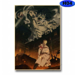 Attack on Titan 4. hooaeg Plakat Retro j&otilde;upaberist plakatid Prindid Anime Decor Kodu Elutuba Baari Kunst Maalimine Seinakleebised 42x30cm